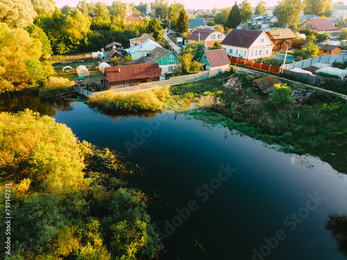 top view of the village