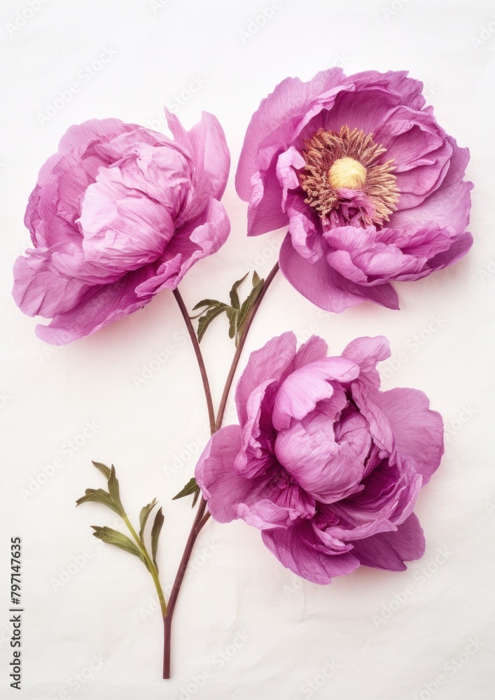 Real Pressed pink and purple peony flowers blossom plant rose. Real Pressed pink and purple peony flowers blossom plant rose.