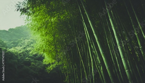 green bamboo forest background green bamboo swaying in the wind