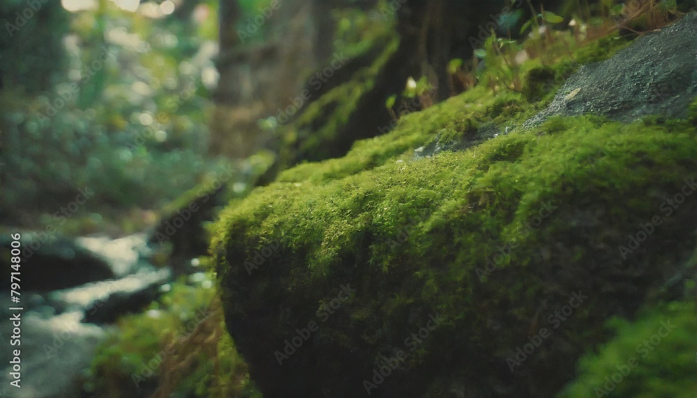 moss on the stone