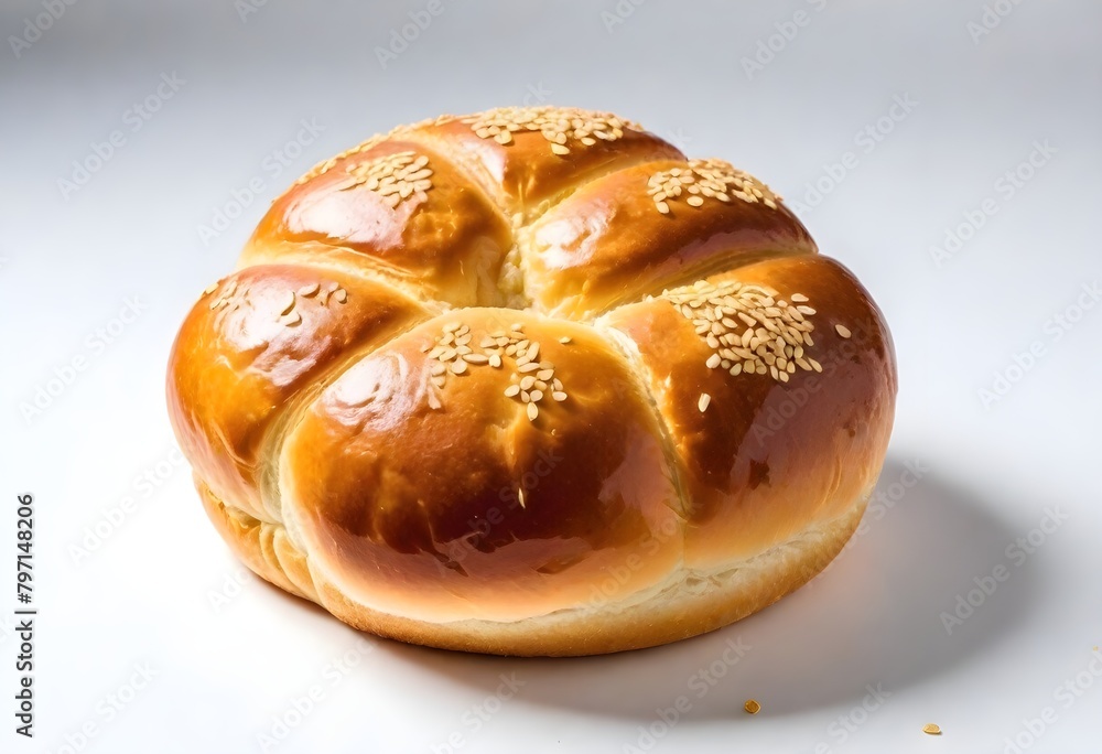 Freshly Baked Bread Illustration Digital Painting Bakery Background Graphic Food Design Golden Crust