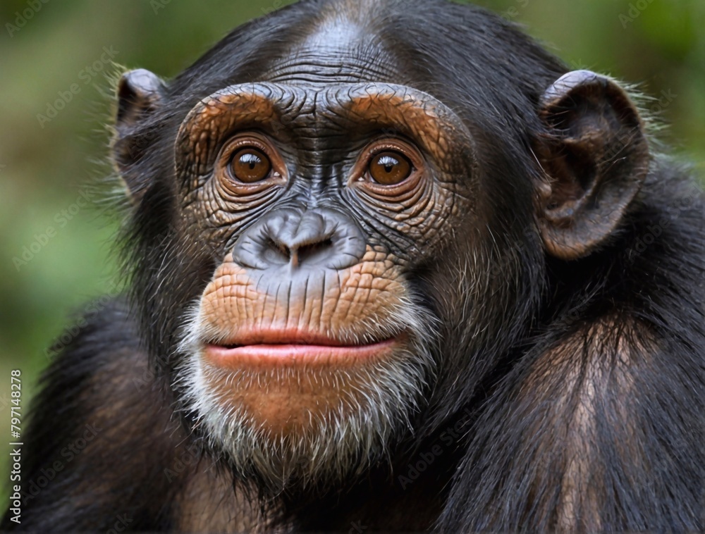 Chimpanzee (Pan troglodytes) portrait Chimpanzee (Pan troglodytes) portrait