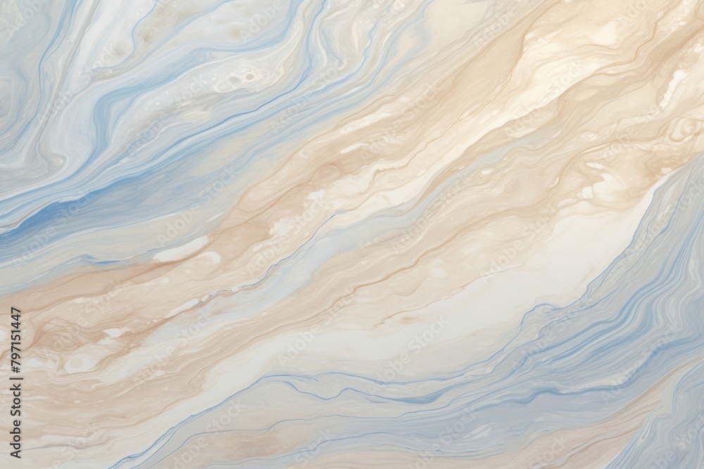 Fototapeta premium Beige background with pastal blue and cream marble backgrounds line.