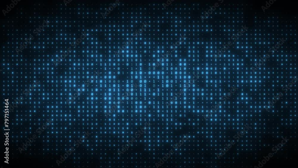 Dynamic animation of flashing binary digits particles pattern. Seamless loop background Dynamic animation of flashing binary digits particles pattern. Seamless loop background
