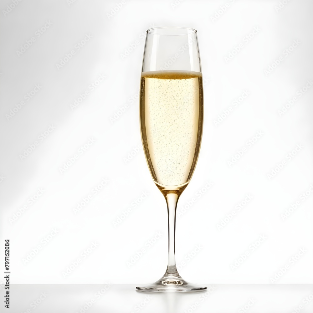 Glass of Champagne Isolated Digital Painting Champagner Background New Year Drink Design Glass of Champagne Isolated Digital Painting Champagner Background New Year Drink Design
