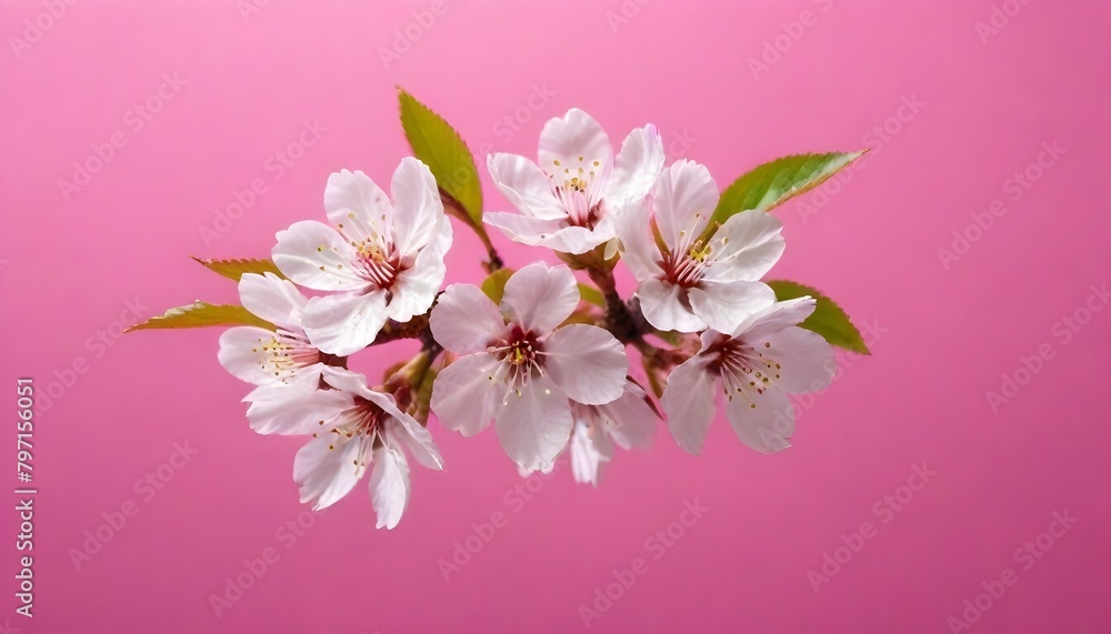 Cherry Blossom Flowers Illustration Digital Painting Floral Background Beautiful Blossoms Design