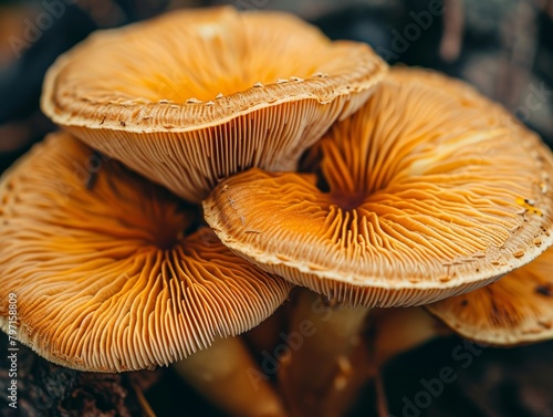 Close-up of Wild Mushrooms in Natural Setting