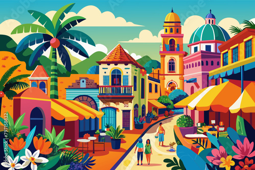 The colorful markets and colonial architecture of Cartagena, Colombia, a vibrant and culturally rich destination