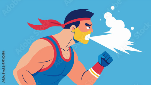 A fighter utilizes a breathing pattern to regulate their heart rate and keep their adrenaline in check preventing exhaustion and allowing for