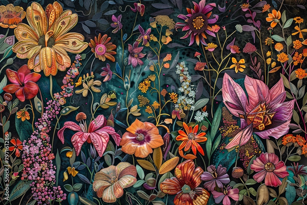 Botanical Whimsy: A Captivating Background could be a lush, enchanting tapestry of vibrant flora woven with delicate tendrils of imagination. 