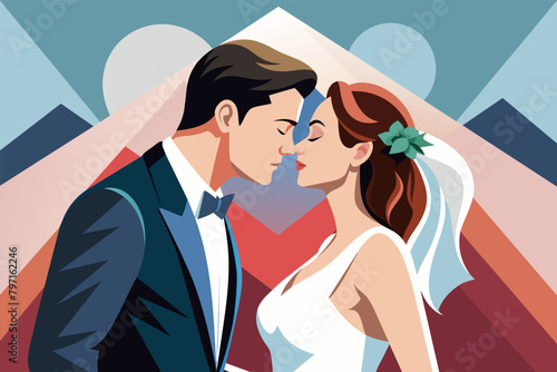 Find a unique perspective to capture the couples first kiss as husband and wife