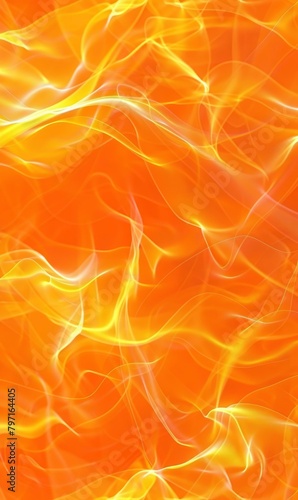 fiery orange abstract background with swirling patterns reminiscent of flames, adding intensity and drama to the composition