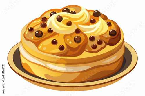 A sumptuous bread and butter pudding made with layers of fluffy brioche, soaked in a rich custard and studded with raisins