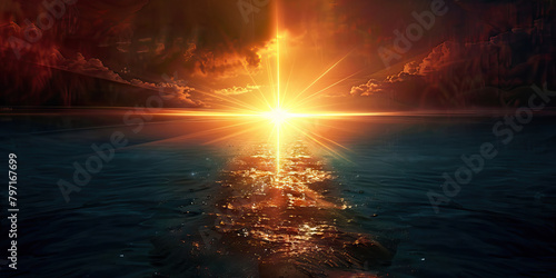 Eternal Light: Illuminating the Path of Faith - A guiding light in the darkness, where faith shines brightly, illuminating the path toward eternal truths and spiritual fulfillment