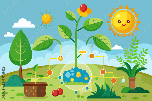 An image illustrating the process of protein synthesis, from transcription of DNA to translation at the ribosome