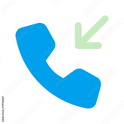 incoming call duo tone icon