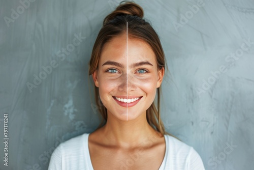 Longevity in visible aging merges with skincare visual trends, emphasizing wellness tips through metaphors versus life transitions in skin care. photo