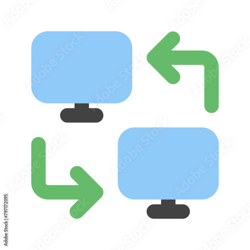peer to peer flat icon