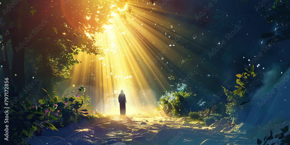Obraz premium Light of the World: Illuminating the Path of Faith