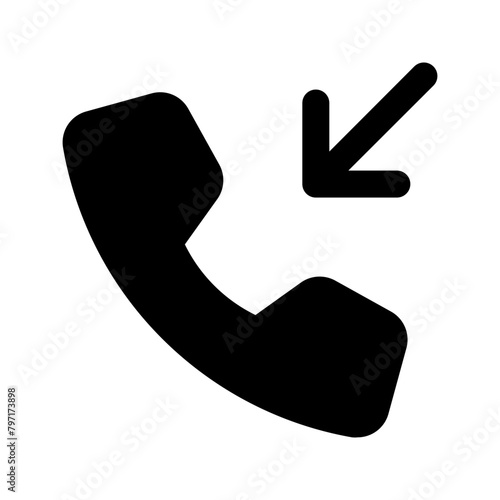 incoming call glyph icon