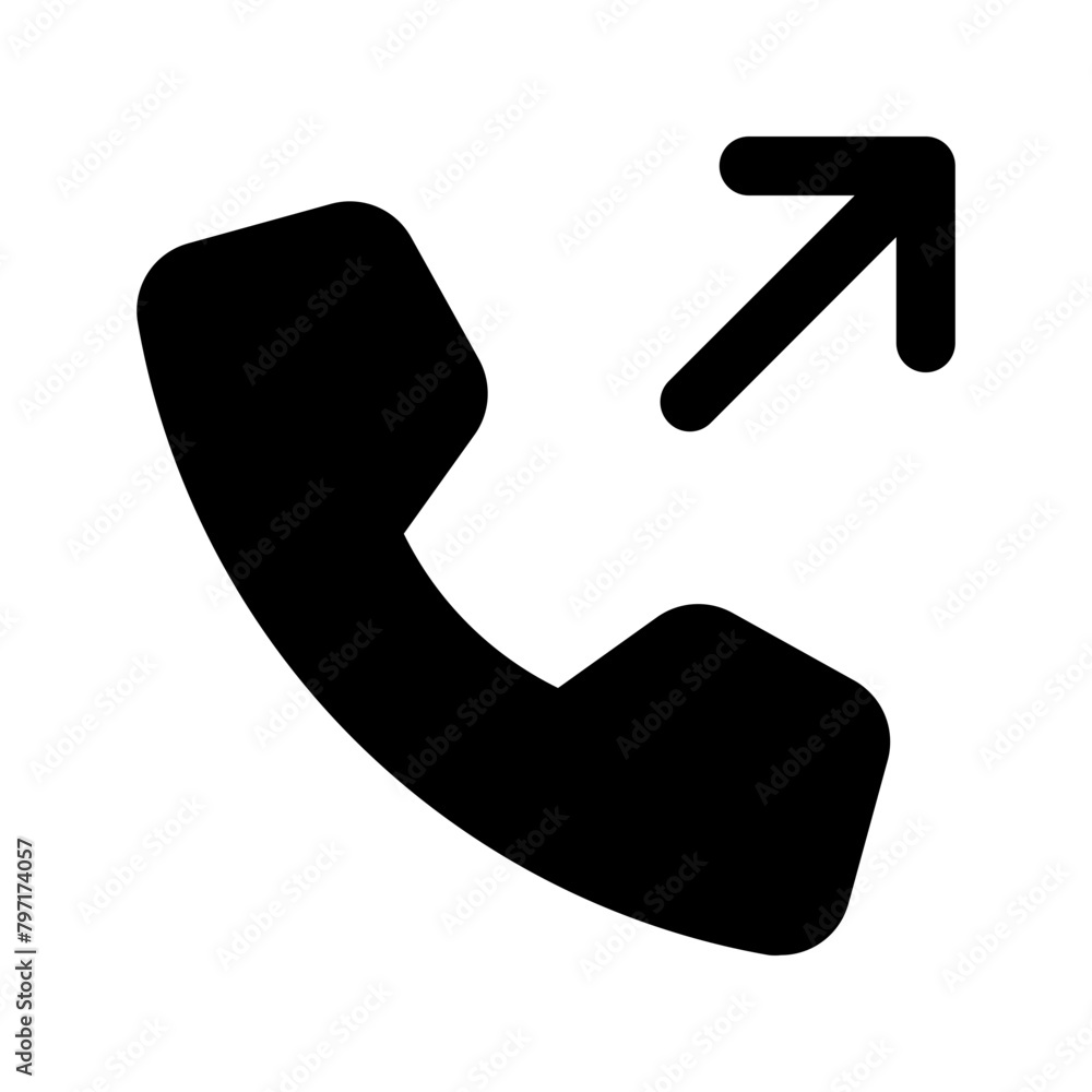 outgoing call glyph icon outgoing call glyph icon