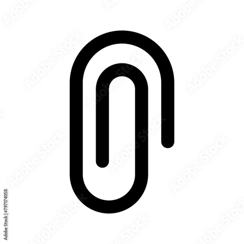 paper clip glyph icon photo