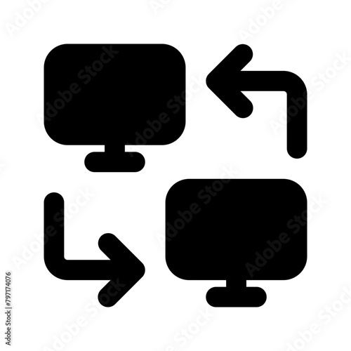 peer to peer glyph icon
