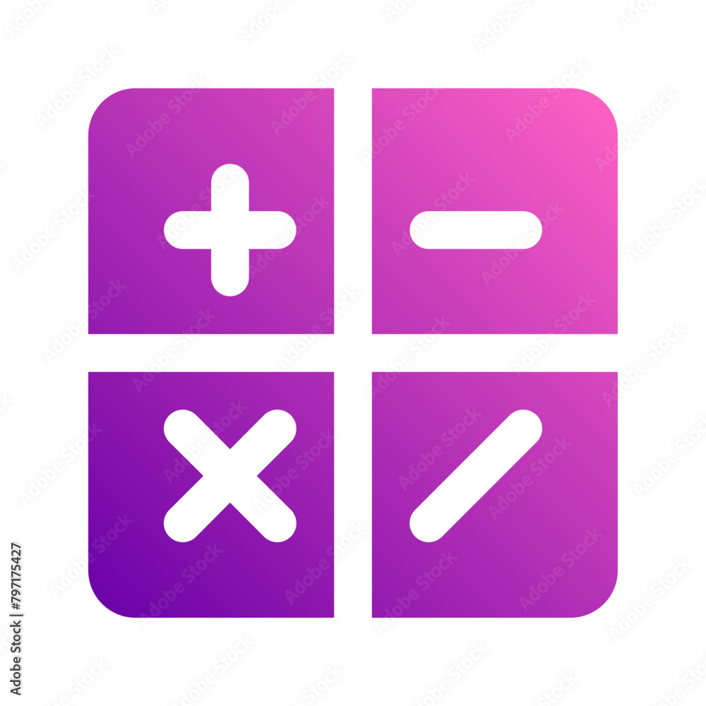 Fototapeta premium calculator gradient icon