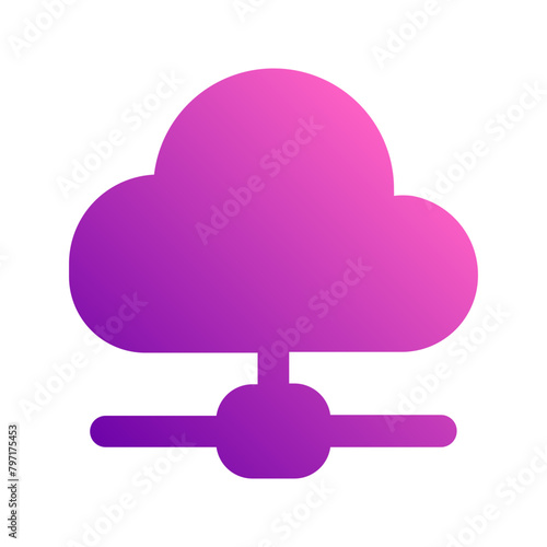 cloud computing gradient icon