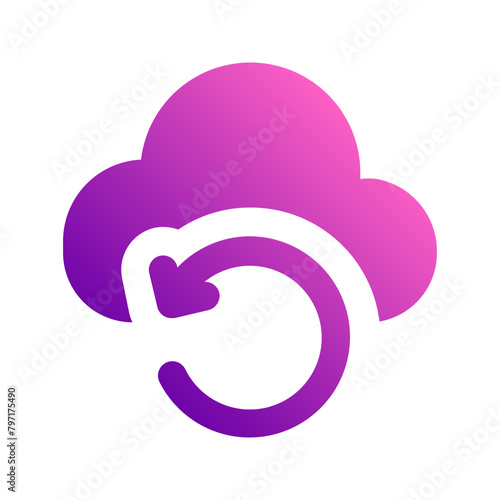 data recovery gradient icon