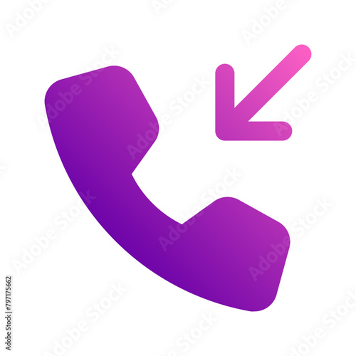 incoming call gradient icon