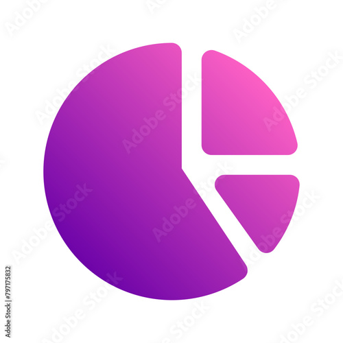 pie chart gradient icon
