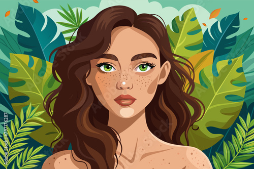 A girl with freckles embracing her natural beauty