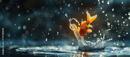 Fish falling into water 🐟💦 Moment of fluid grace captured. #AquaticElegance photo