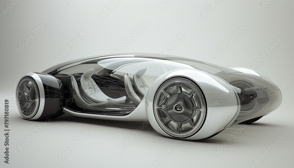 Sleek concept car in a pristine studio environment, showcasing smooth curves and futuristic design elements đâš The car's body has a minimalist aesthetic with no visible branding, emphasizing Sleek concept car in a pristine studio environment, showcasing smooth curves and futuristic design elements đâš The car's body has a minimalist aesthetic with no visible branding, emphasizing