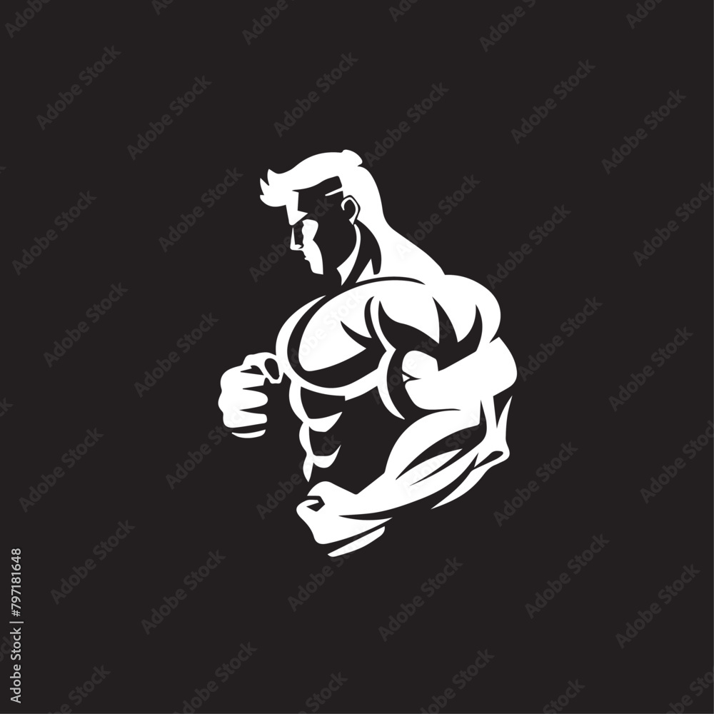 Bodybuilder bicep in cartoon, doodle style . Image for t-shirt, web ...