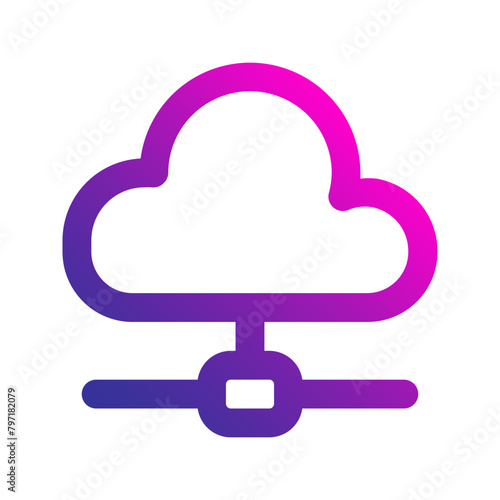 cloud computing gradient icon
