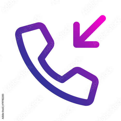 incoming call gradient icon