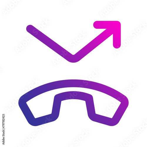 missed call gradient icon