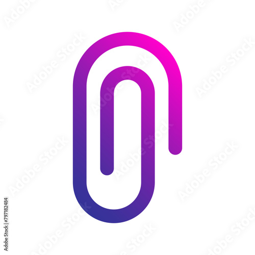 paper clip gradient icon