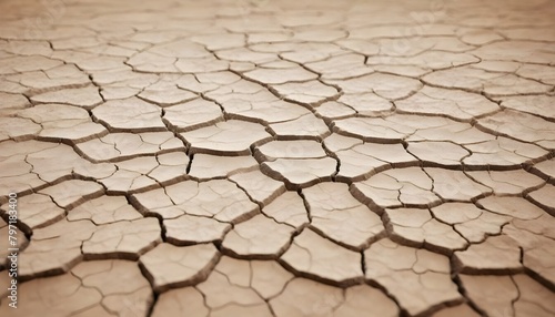 Dry Cracked Earth Texture Digital Painting Dried Ground Climate Change Background Nature Design