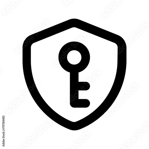 authentication line icon