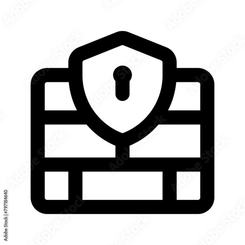 firewall line icon