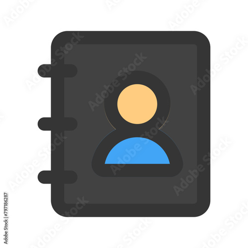 contact book line color icon