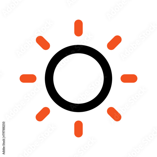 brightness outline color icon
