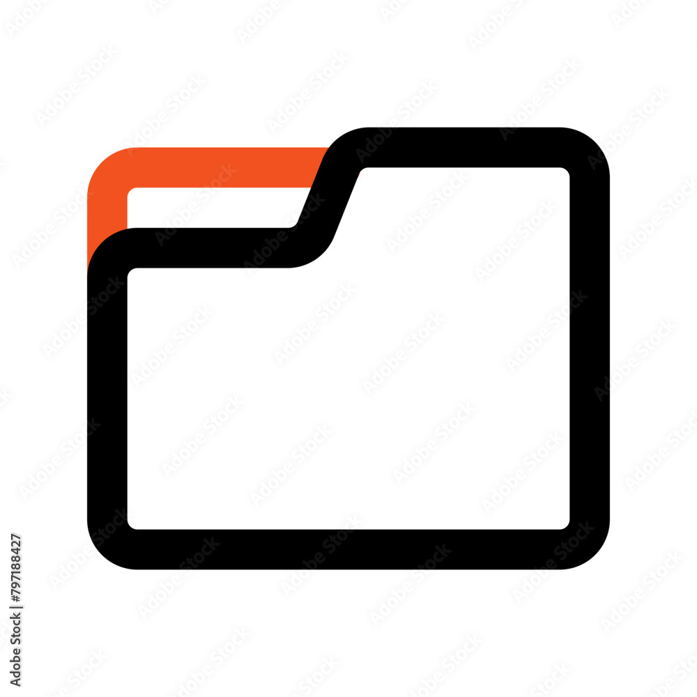 folder outline color icon