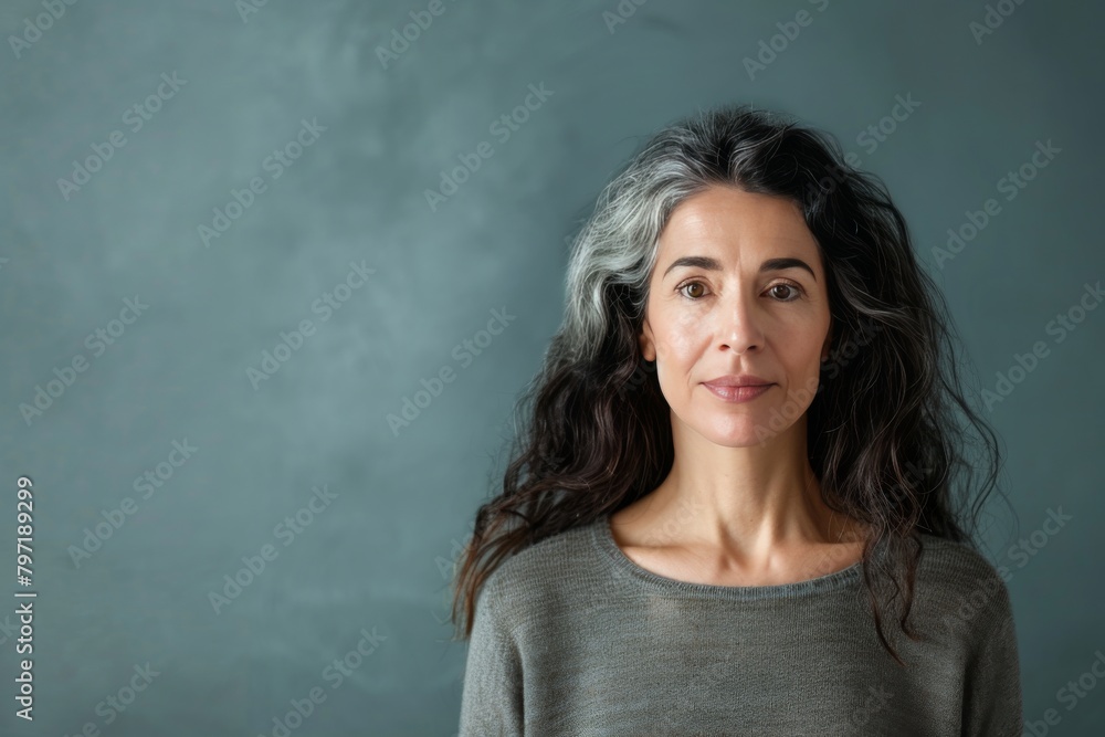 Age reversal in aging identity emphasized through composite barriers, portraying narrative aging in visual halves, enriching facial skin resilience.