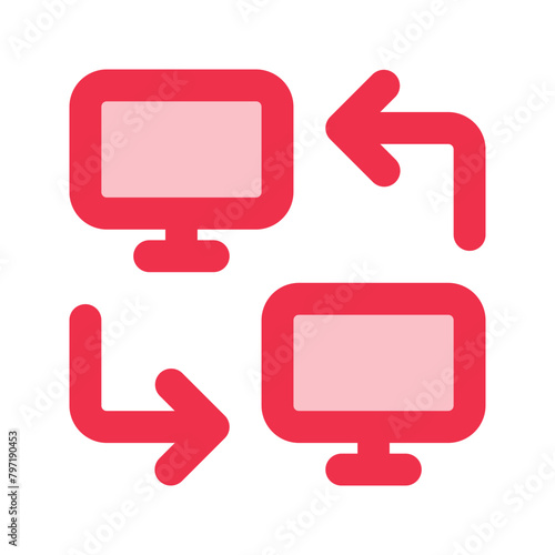 peer to peer outline fill icon