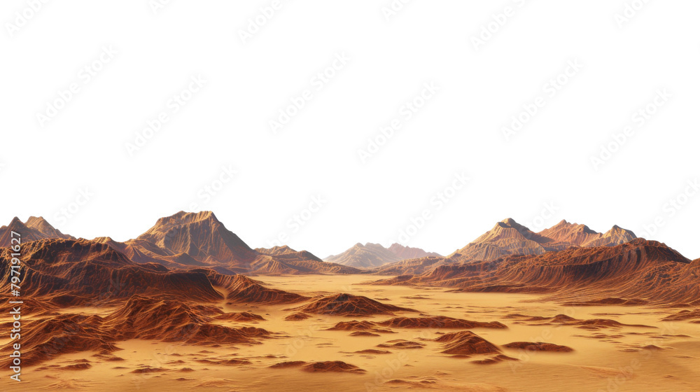 Naklejka premium Landscape with mountain range in the horizon