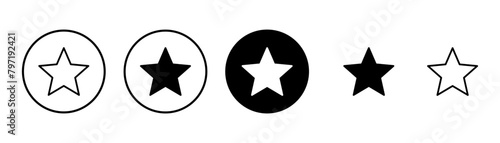 Star Icon vector isolated on white background. Star vector icon. Rating symbol
